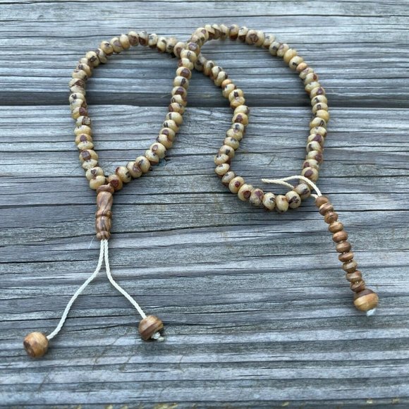 Prayer Beads Misbah Real Date Pit Religious Muslim Beads W/ Lock - Picture 2 of 9